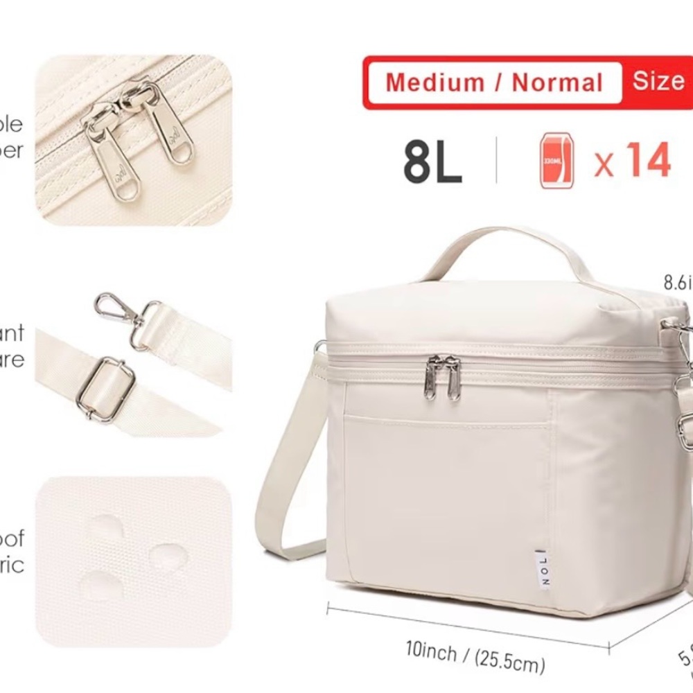 Organic Insulated Lunch Bag Lightweight Nylon Waterproof Lunch Bag